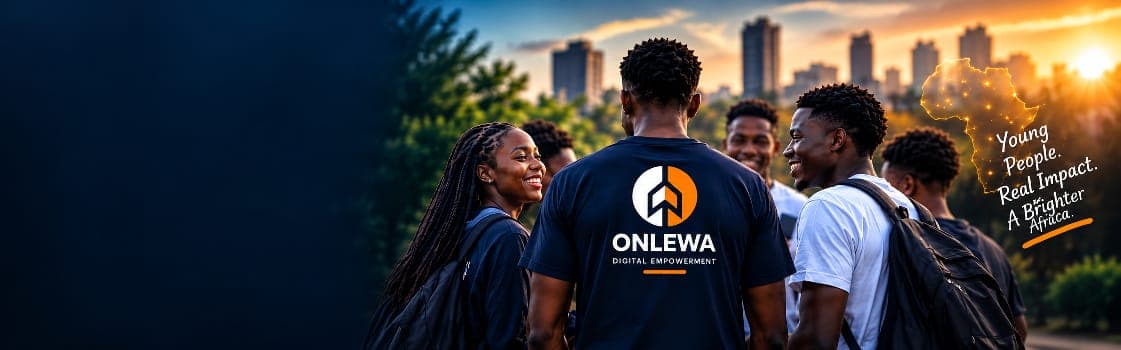 Young Onlewa Digital Empowerment volunteers and program participants together